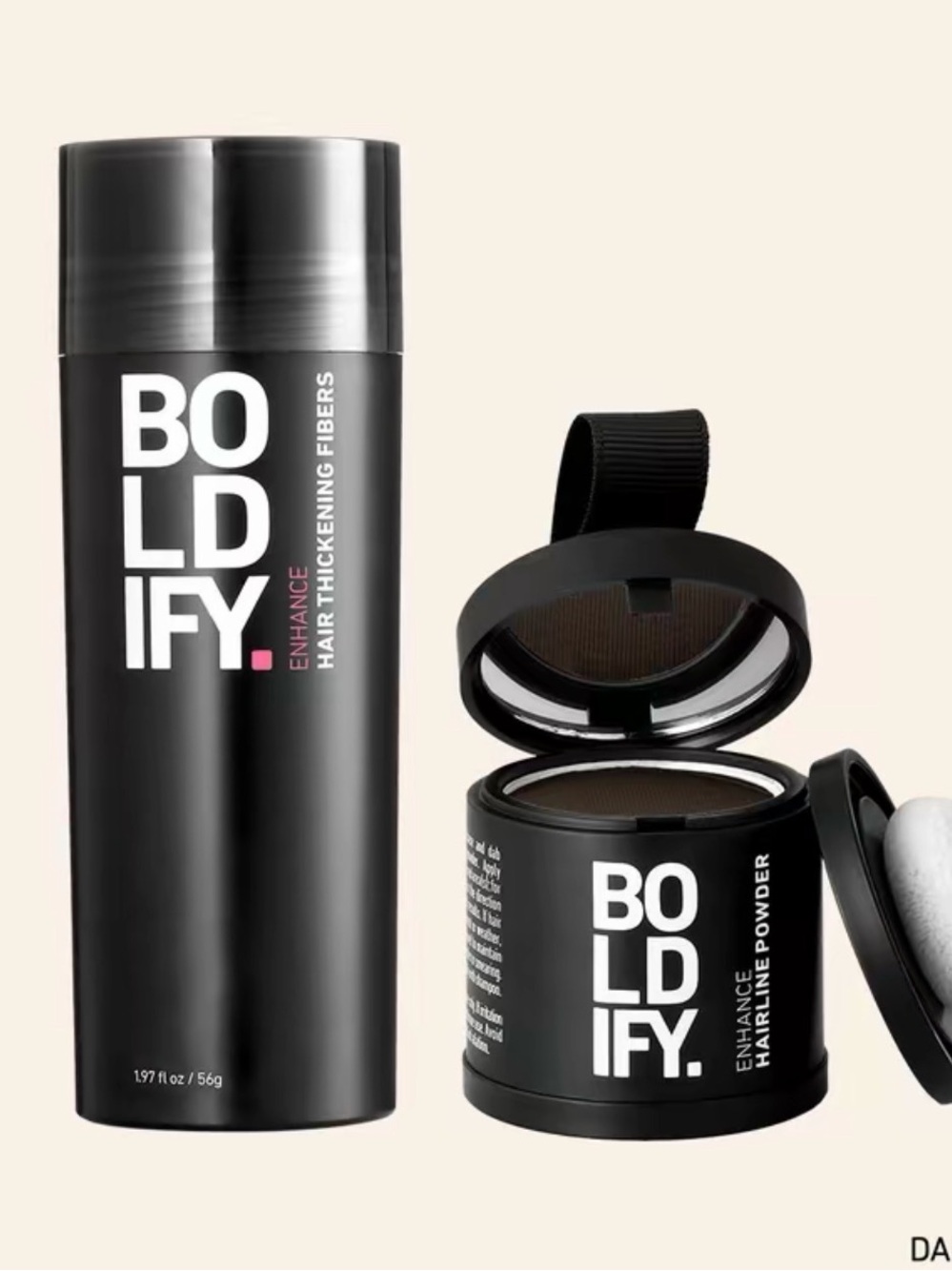 Black Hair Thickening Fibers & Hairline Powder - Black